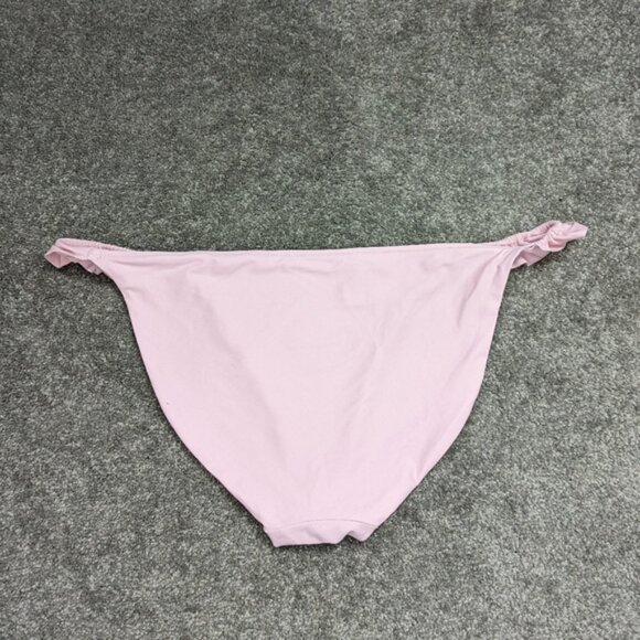 Aerie Pink Bikini Bottoms - Side-Tie Details - Size XL Barbiecore Ruffle Beach - Picture 6 of 9